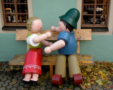 Turned painted folk