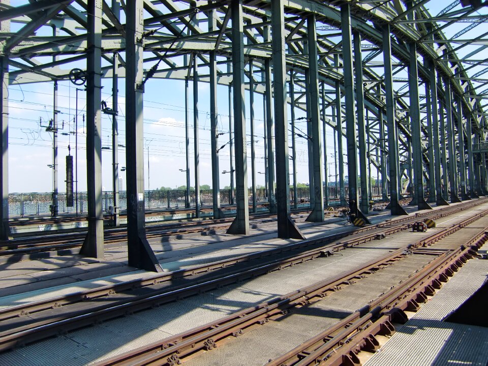 Train catenary hohenzollern bridge