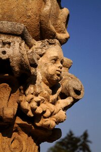 Stone column carved