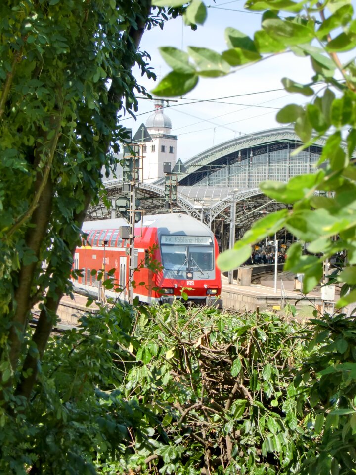 Railway station railway catenary photo