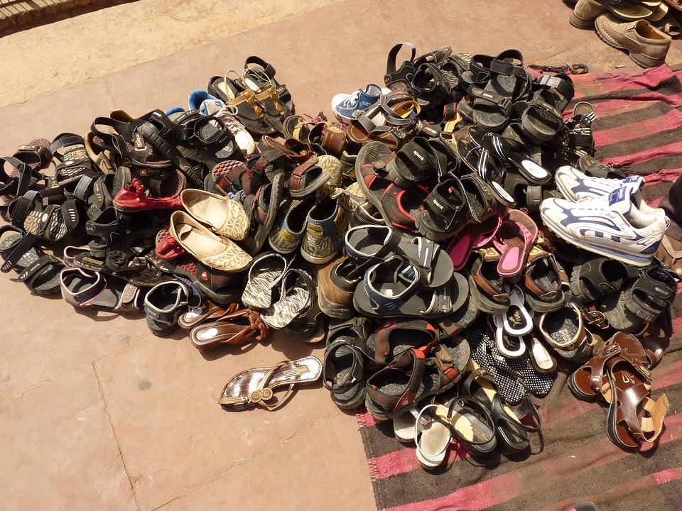 Shoes sandals mosque