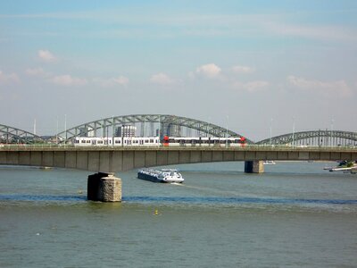 Hohenzollern bridge river railway bridge photo
