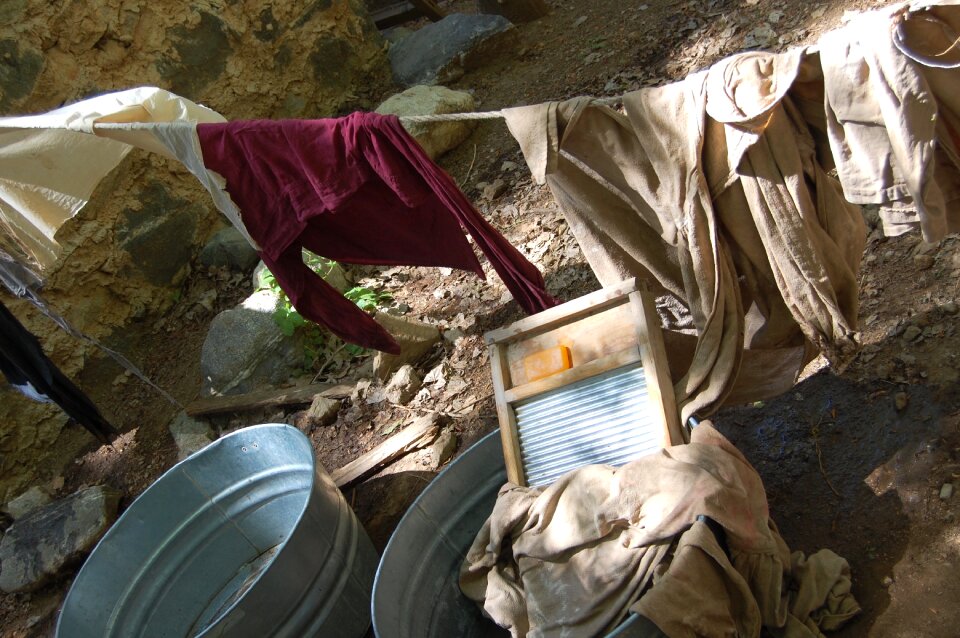 Washboard brown clothes