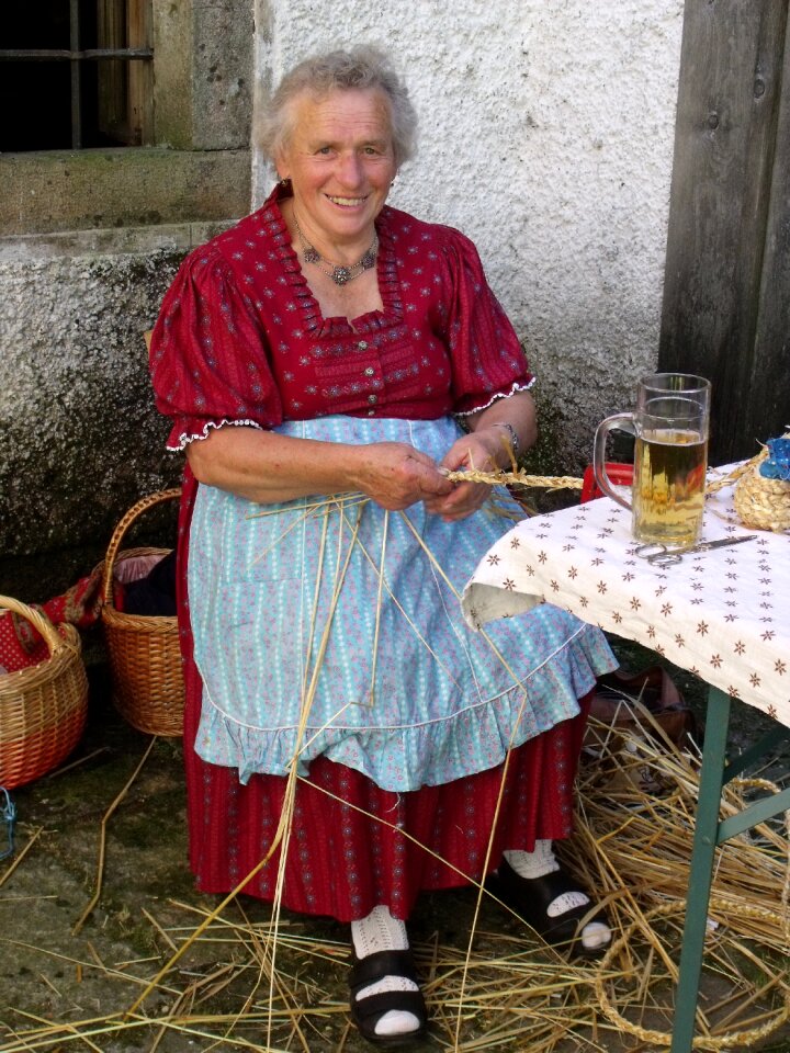 Straw dirndl rural life