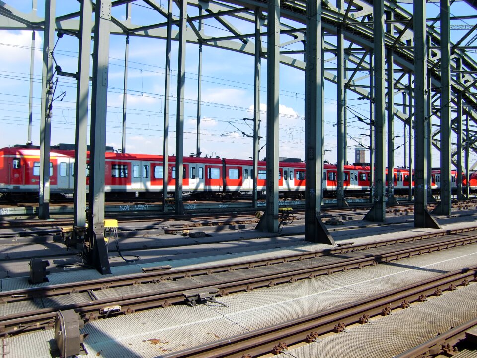 Train catenary hohenzollern bridge