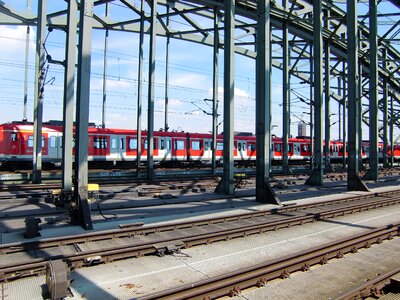 Train catenary hohenzollern bridge photo