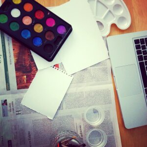 Mess watercolour paints