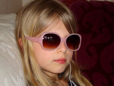 Children portrait sunglasses photo