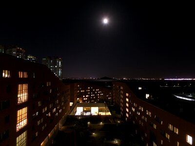 Atmosphere in the evening full moon