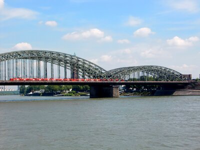 Hohenzollern bridge river rheinland photo