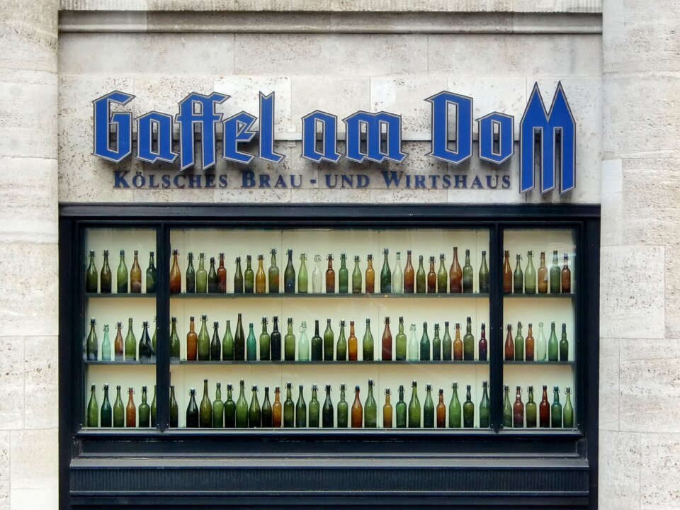 Brauhaus window drink bottles