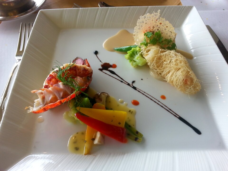 Prawn cuisine plate