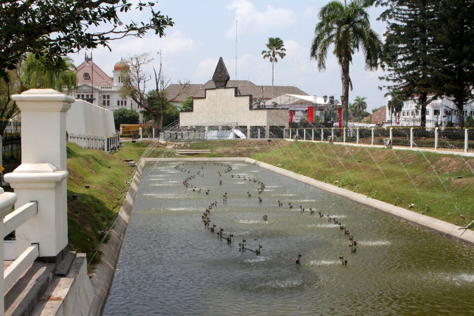 Garden architecture fountain