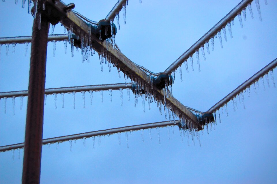 Ice covered frozen
