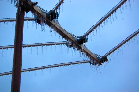 Ice covered frozen