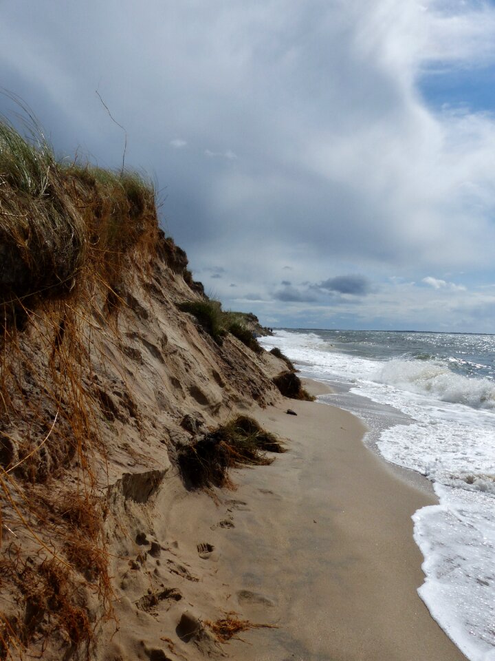 Surf sea covered sky