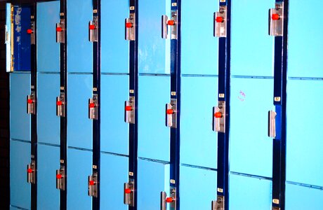 Storage blue school