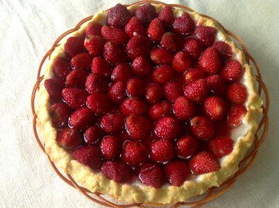 Strawberry pie dessert photo