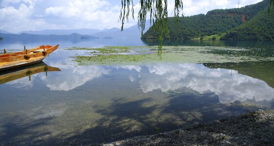 Lugu lake vessel yunnan scenery