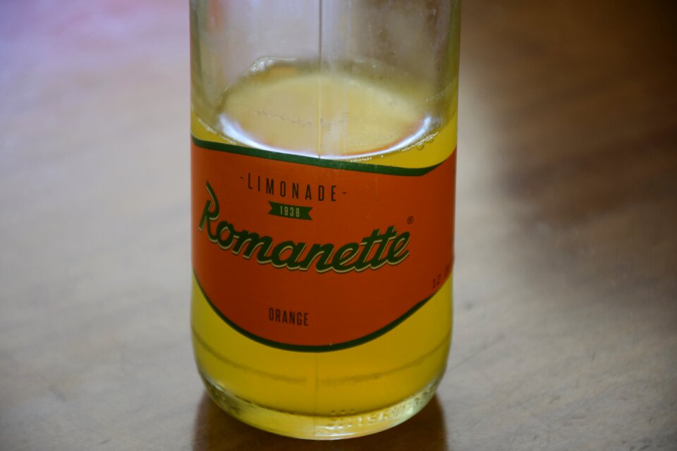 Orange bottle drink