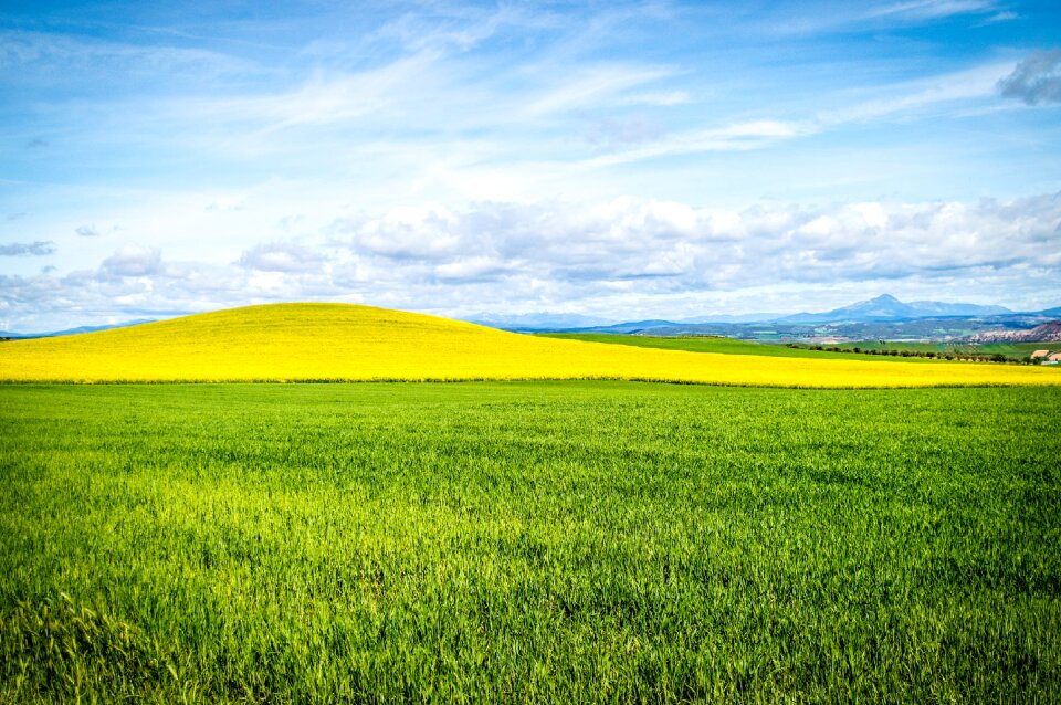 Clouds landscape cultivation