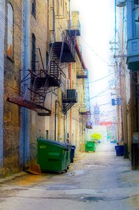 Buildings alleyway brick photo