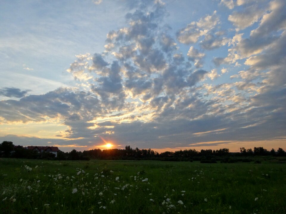 Poland sunset sky clouds