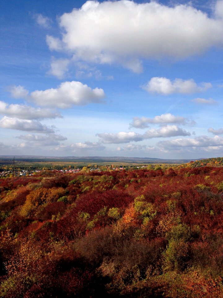Autumn clouds sky