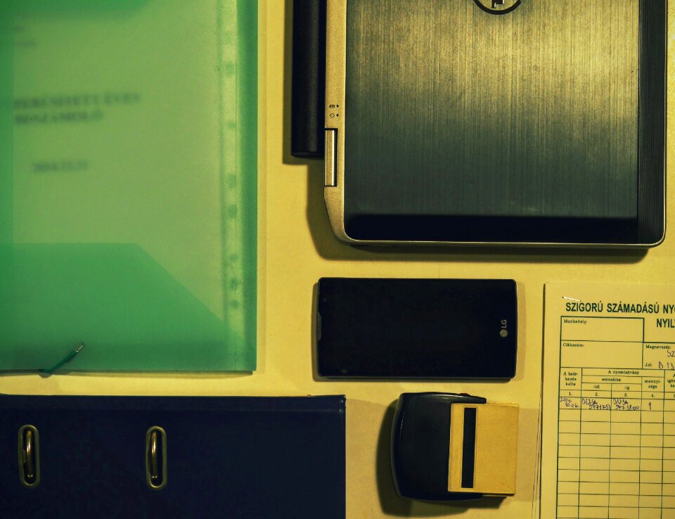 Folder paperwork office desk