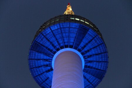 Republic of korea namsan tower night view photo