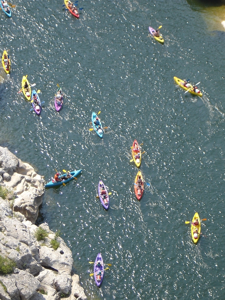 Paddler boat water