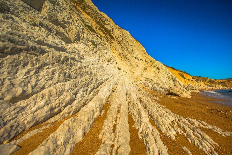 Worbarrow bay reefs beach