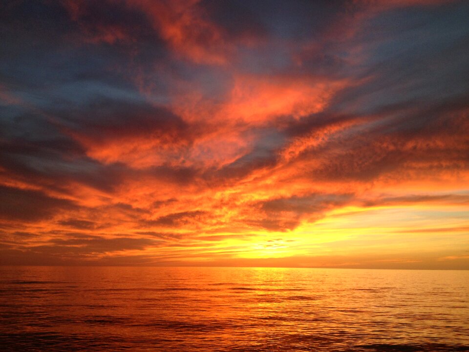 Dramatic sky evening horizon photo