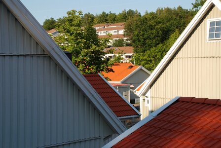 Roof facade brick red photo