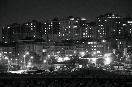 Dark urban night photo
