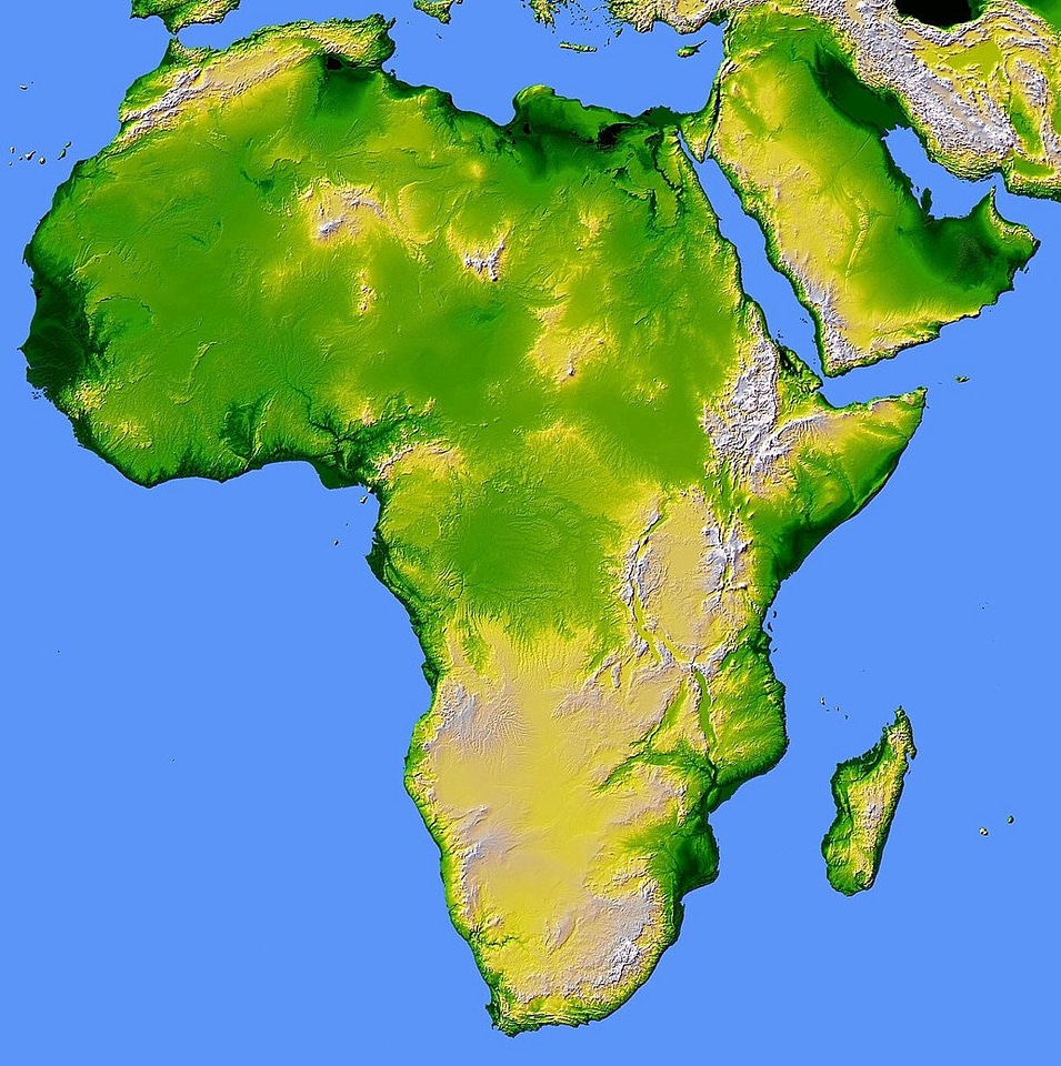 Land continent geography