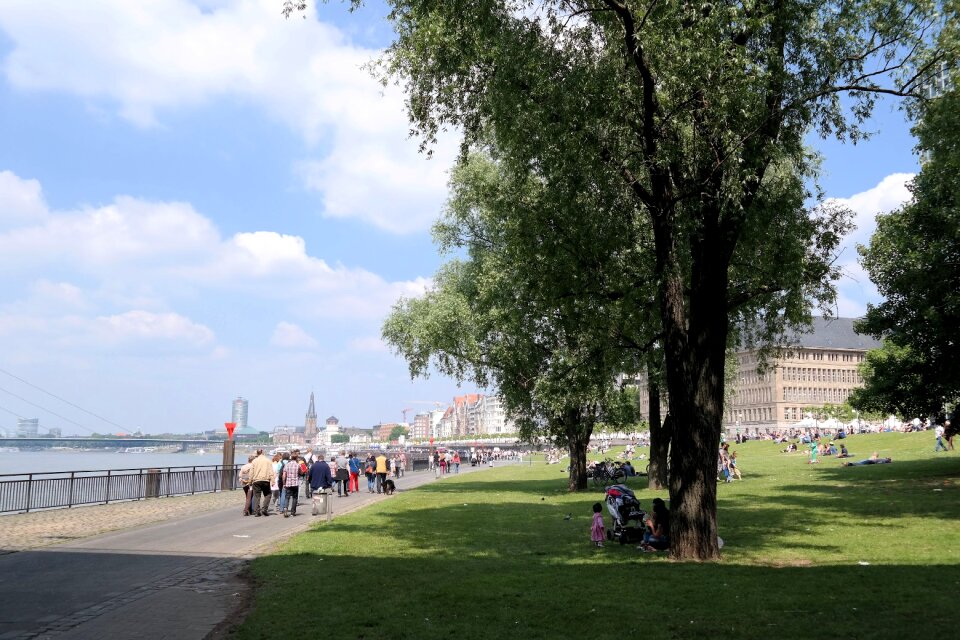City rhine river rhine promenade