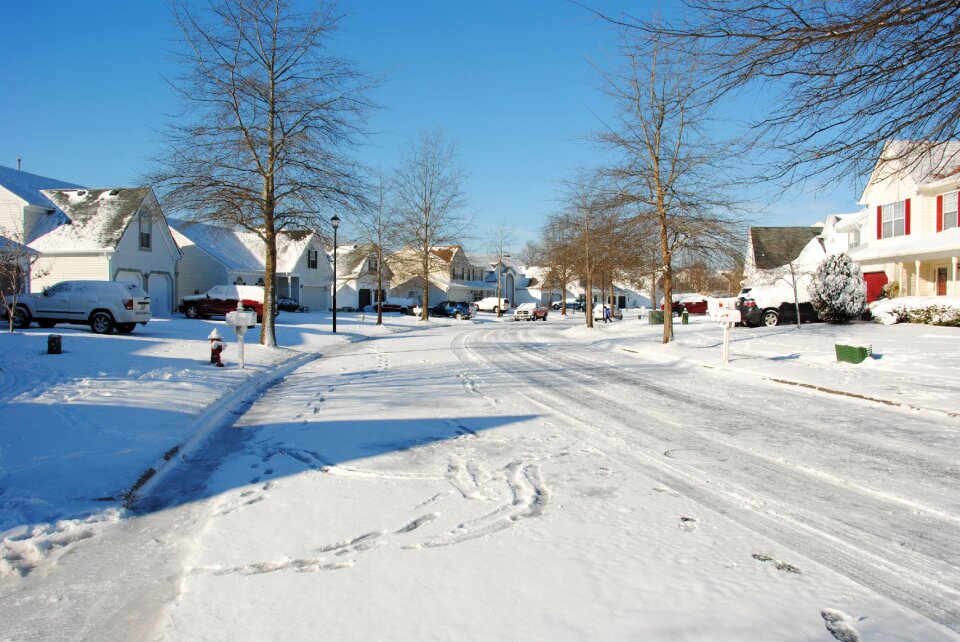 Street winter background photo