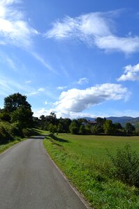Landscape pastoral blue sky clouds