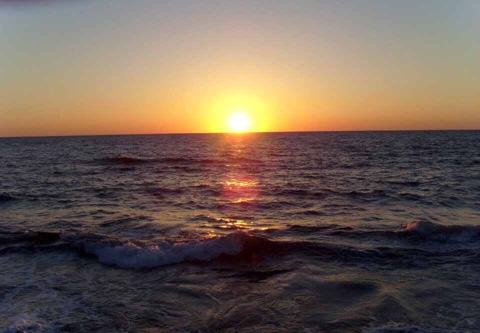 Sunset sea photo