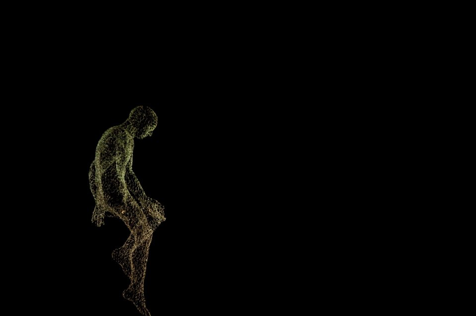 Sculpture lighting man