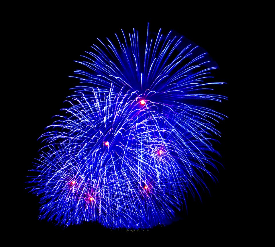 Explosions night blue