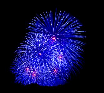 Explosions night blue