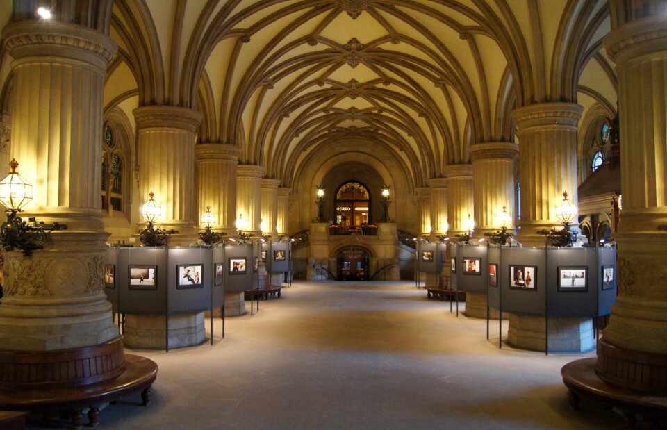 Architecture town hall columnar