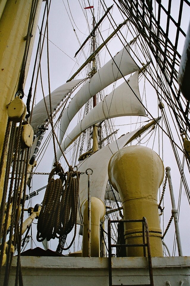 Ship masts sailing boat