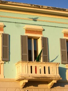 Sunset building balcony