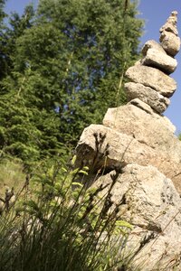Stone sculpture stone figure garden photo