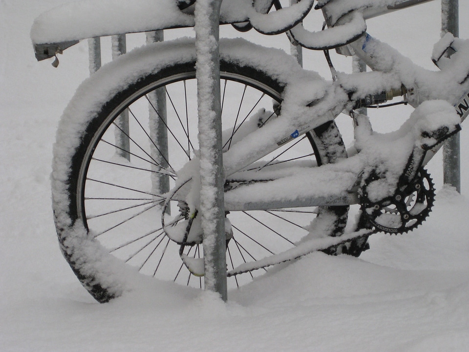 Snowy deep snow winter