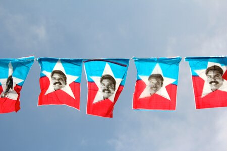 Election campaign pennant flag photo