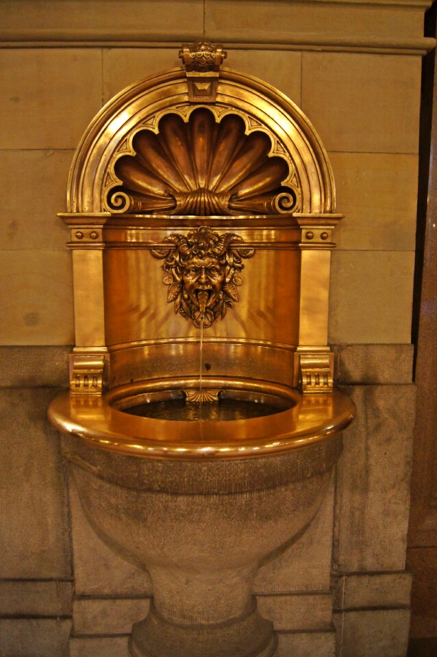 Drinking fountain golden antique